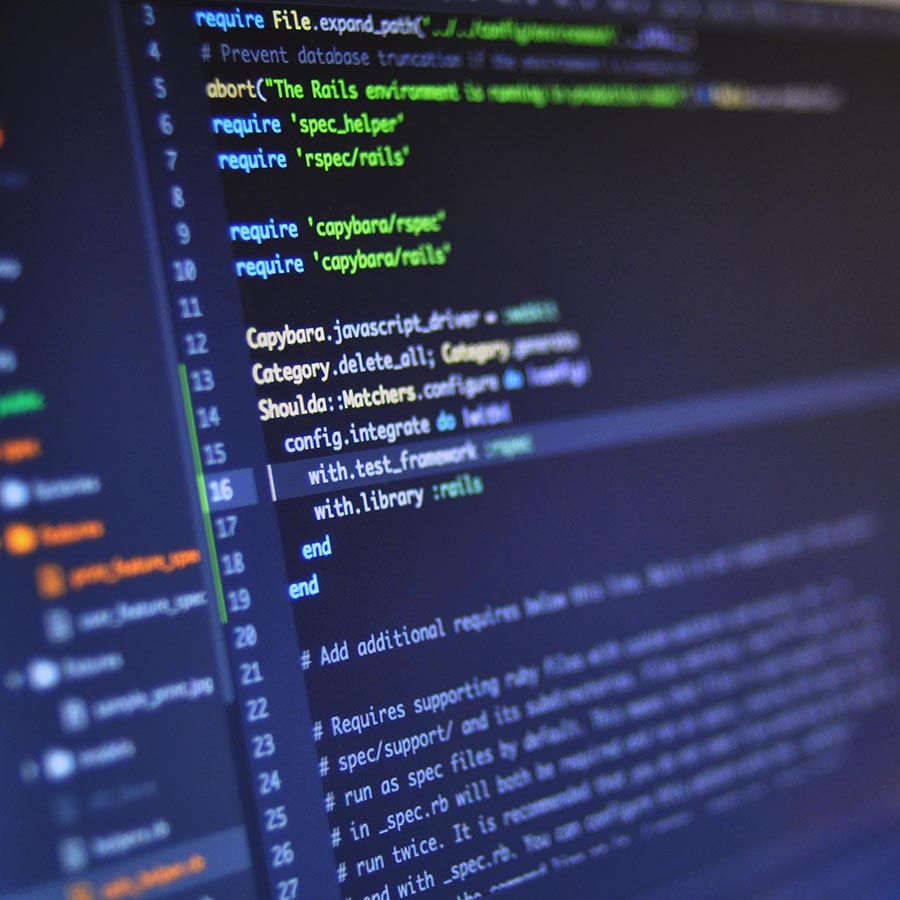 Computercode Programming code on a computer screen